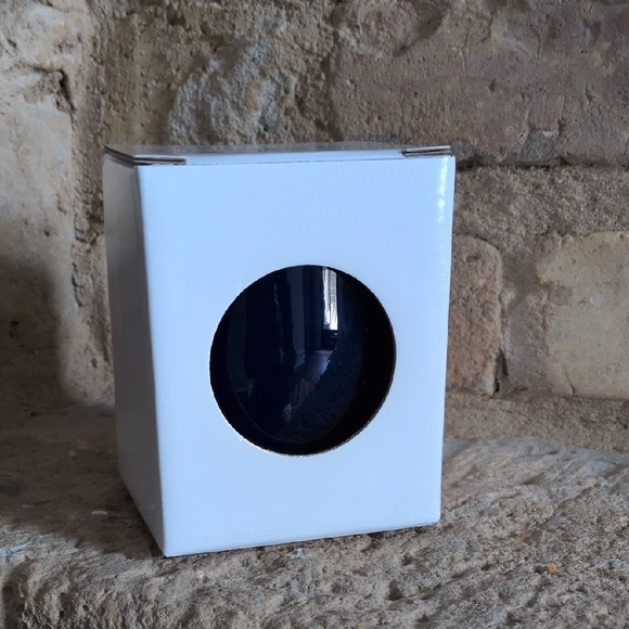 GLASSYBABY I NWT Dark Navy Cobalt Blue Hand-Blown Glass FOREVER Candleholder Art - Picture 12 of 14